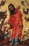 MASTER Bertram Creation of the Animals, panel from Grabow Altarpiece st oil